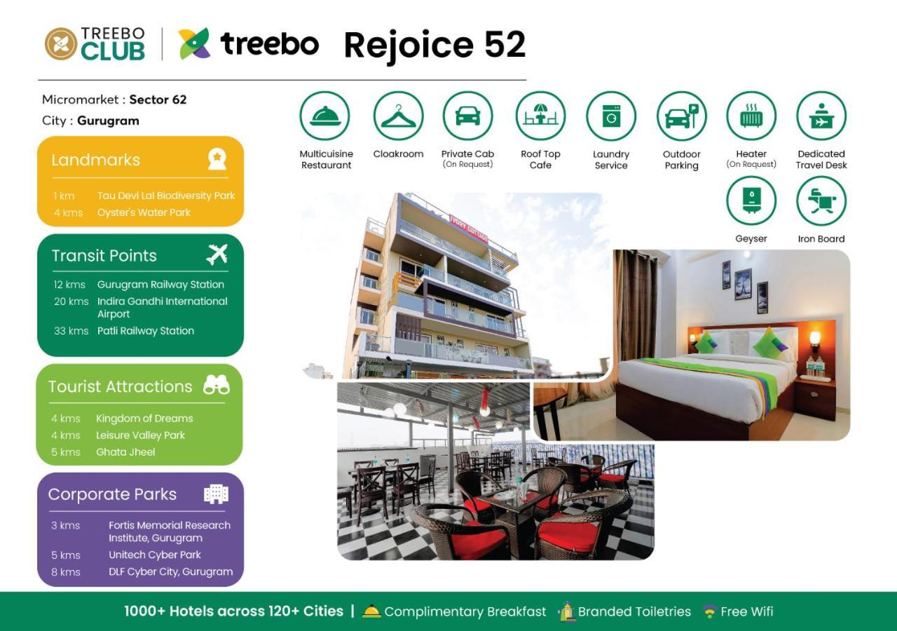 Treebo Rejoice 52 - 3Km From Huda City Metro Station Badshahpur Εξωτερικό φωτογραφία